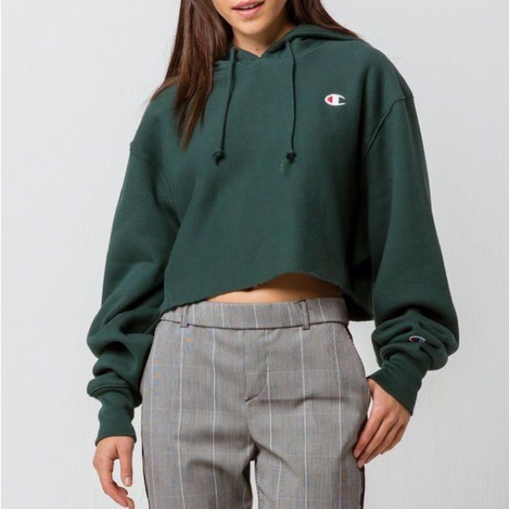 Women’s Champion Reverse Weave Hoodie, Lakeside Green, Size Small